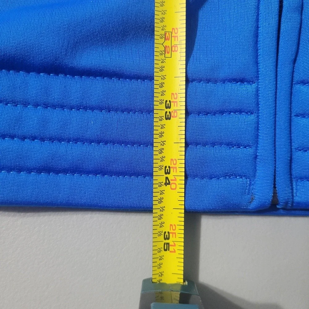 Adidas Track Jacket Mens 3XT Blue Colorblock Full Zip Three‎ Stripes